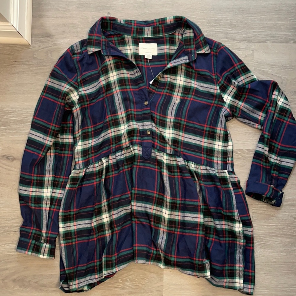 Peplum flannel